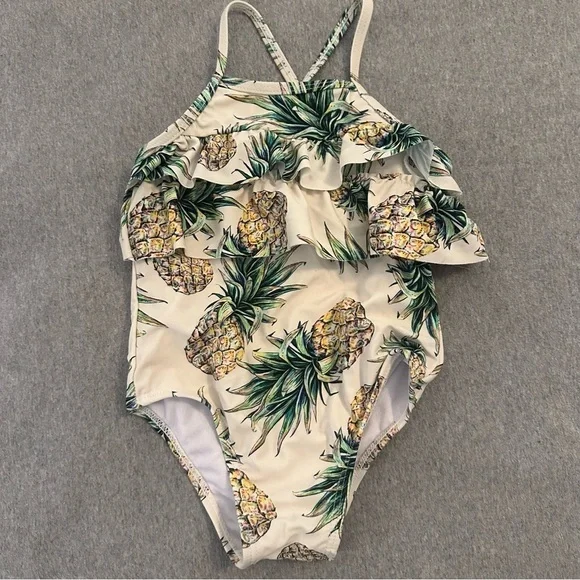 Starting Out Baby Girl Tropical Pineapple Swim Suit - Picture 1 of 4